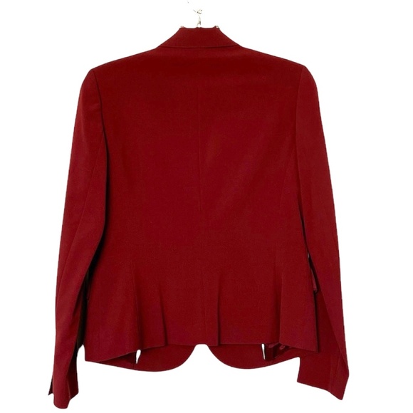 Anne Klein Burgundy/Cooper Single Breasted Blazer Size 4 - Picture 8 of 13